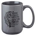 Be Strong & Courageous - Joshua 1:9 - Grey Ceramic Mug