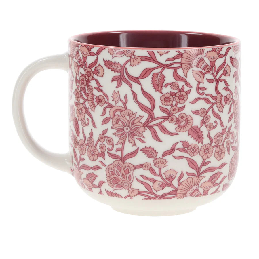 Be Still & Know - Ceramic Mug with Burgundy Interior