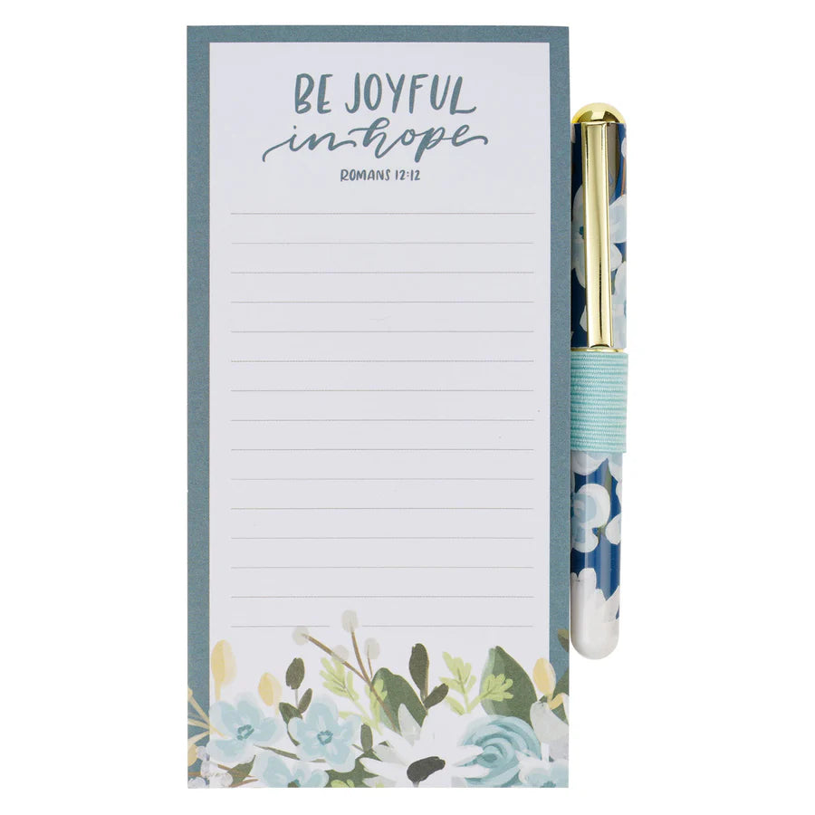 Be Joyful in Hope - Magnetic Notepad with Pen