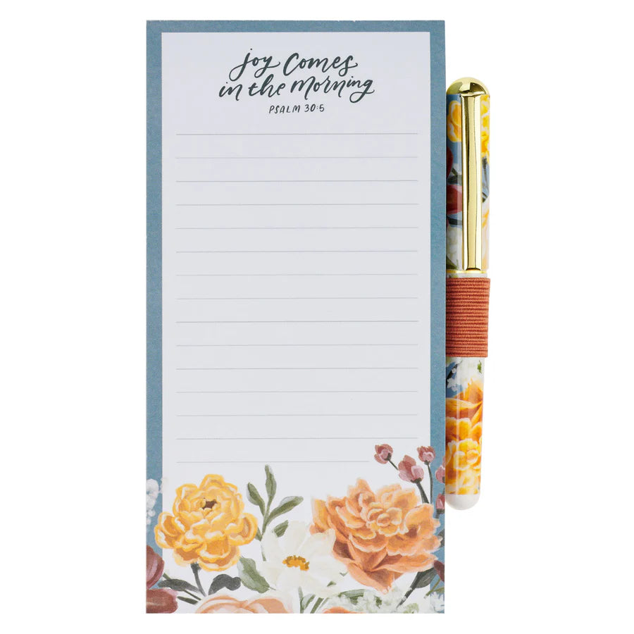 Joy Comes in the Morning - Magnetic Notepad with Pen