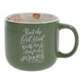But the Lord Stood with Me & Gave Me Strength - Green Ceramic Mug
