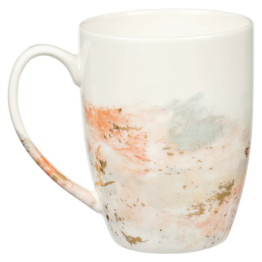 Brave Beautiful Blessed - Floral Ceramic Mug
