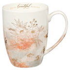 Brave Beautiful Blessed - Floral Ceramic Mug