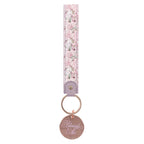 Blessed Is She Faux Leather Key Ring - Luke 1:4