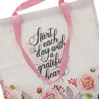 Start Each Day with a Grateful Heart - Cotton Canvas Tote Bag