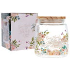 Give Thanks to the Lord, for He Is Good - Glass Jar with Bamboo Lid