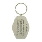 Be Strong and Courageous Navy Metal Key Ring