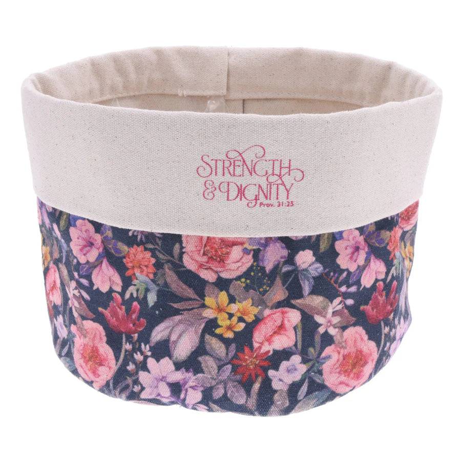 Strength & Dignity - Proverbs 31 - Blossom Canvas Planter Cover
