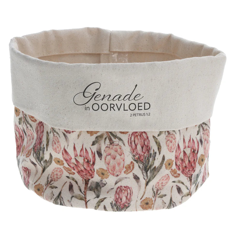 Genade in Oorvloed - Afrikaans Canvas Planter Cover