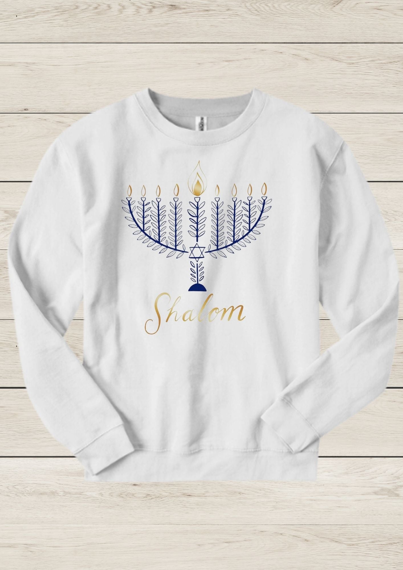 Shalom with Menorah