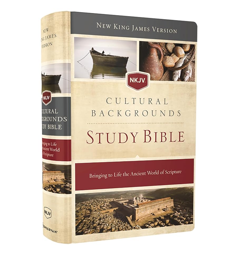 NKJV, Cultural Backgrounds Study Bible, Hardcover, Red Letter: Bringing to Life the Ancient World of Scripture cover image