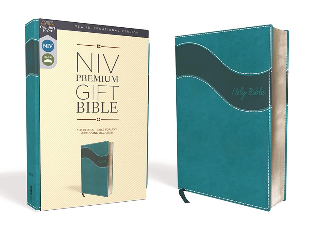 NIV, Premium Gift Bible, Leathersoft, Teal, Red Letter, Comfort Print: The Perfect Bible for Any Gift-Giving Occasion cover image