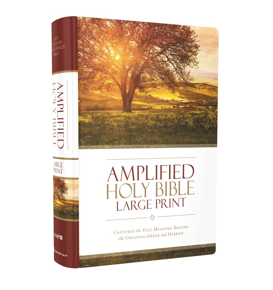 Amplified Holy Bible, Large Print, Hardcover: Captures the Full Meaning Behind the Original Greek and Hebrew cover image