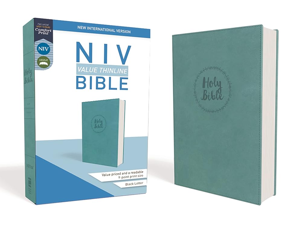NIV, Value Thinline Bible, Leathersoft, Teal, Comfort Print cover image