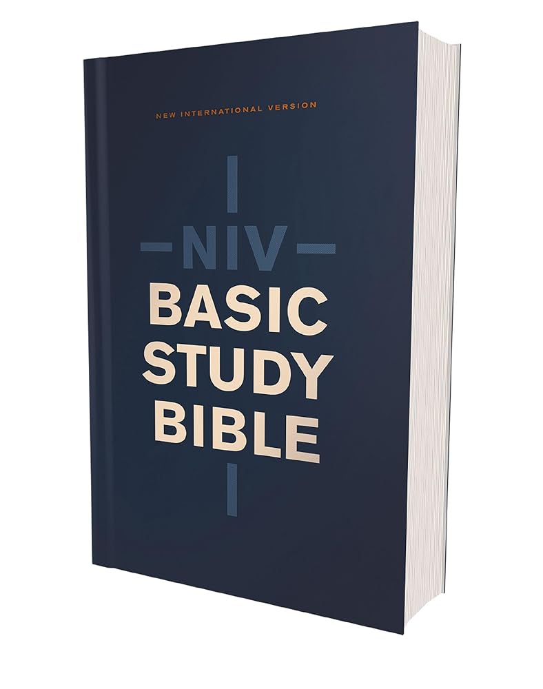 NIV, Basic Study Bible, Economy Edition, Paperback, Blue, Red Letter cover image