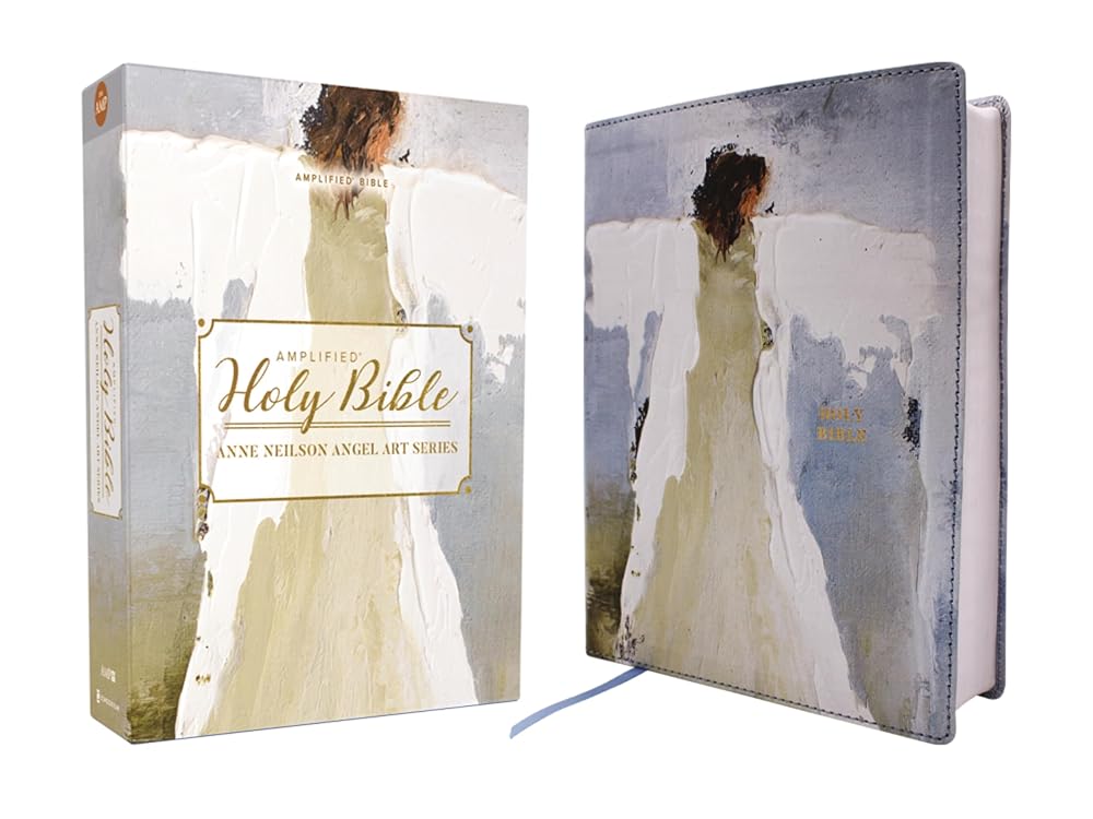 Amplified Holy Bible, Anne Neilson Angel Art Series, Leathersoft, Blue cover image