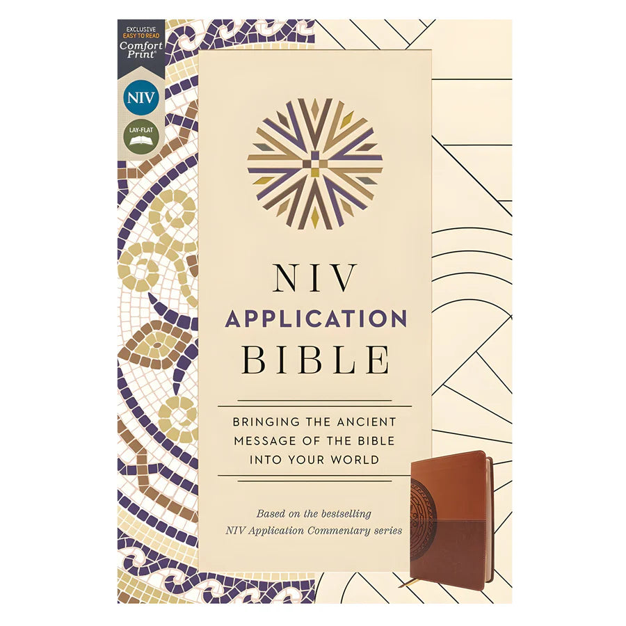 NIV Brown Imitation Leather Application Bible Comfort Print
