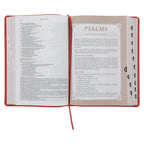 NLT Coral Faux Leather Spiritual Growth Bible