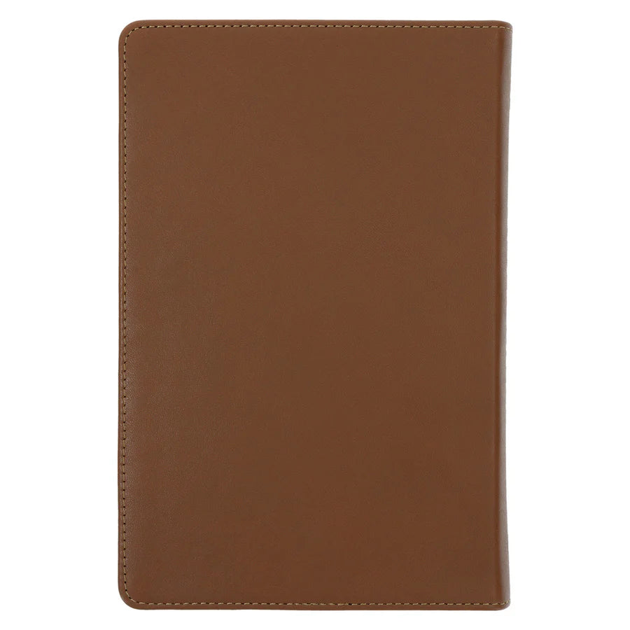 NLT Tan Genuine Leather Flexcover Standard Bible with Indexing Tabs