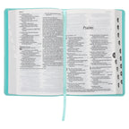 NLT Aquamarine Genuine Leather Flexcover Standard Bible