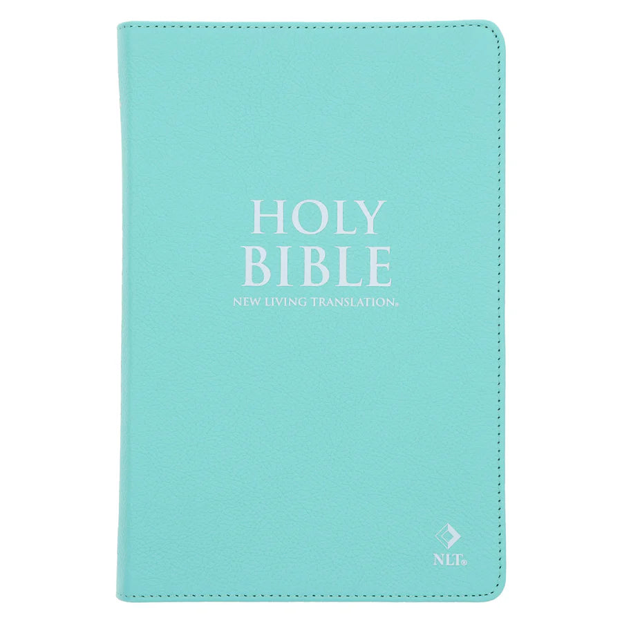 NLT Aquamarine Genuine Leather Flexcover Standard Bible