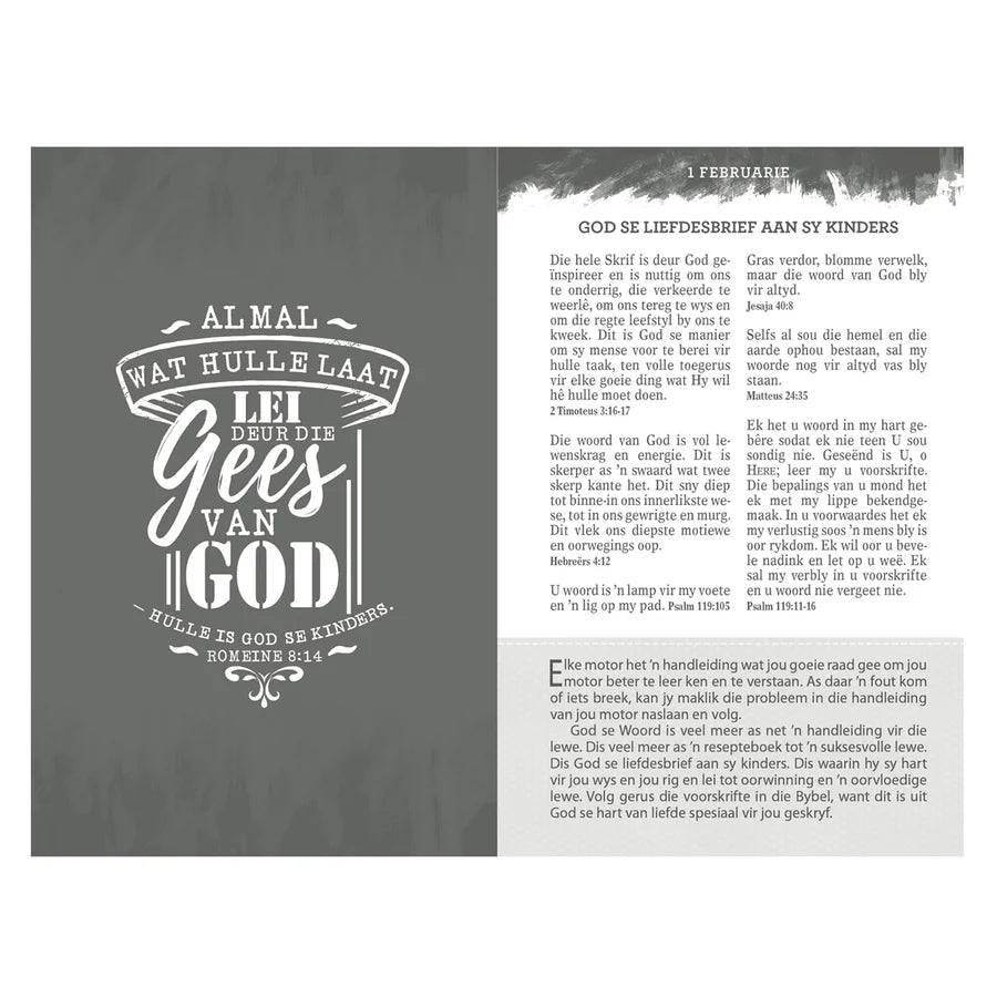 Die Sakpas-Bybel Met Oordenkings Vir Jong Mans