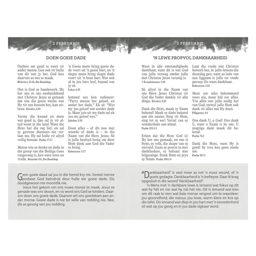 Die Sakpas-Bybel Met Oordenkings Vir Jong Mans