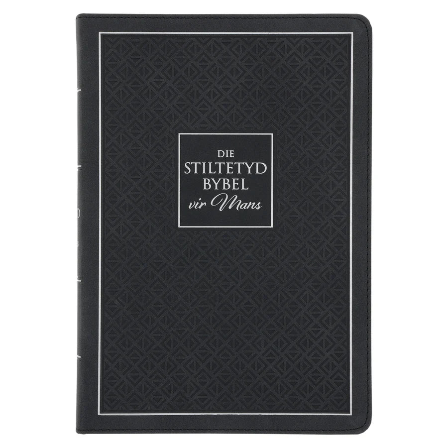 NLV Swart Kunsleer Stiltetydbybel vir Mans
