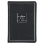 NLV Swart Kunsleer Stiltetydbybel vir Mans