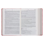 NLV Ligpienk Proteas Kunsleer Stiltetydbybel vir Vroue