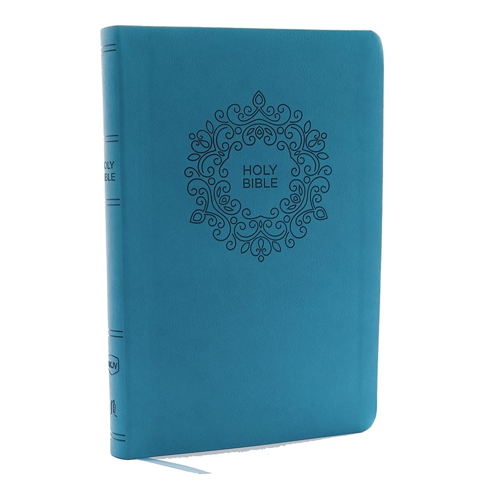 NKJV, Value Thinline Bible, Large Print, Turquoise Leathersoft, Red Letter, Comfort Print: Holy Bible, New King James Version cover image