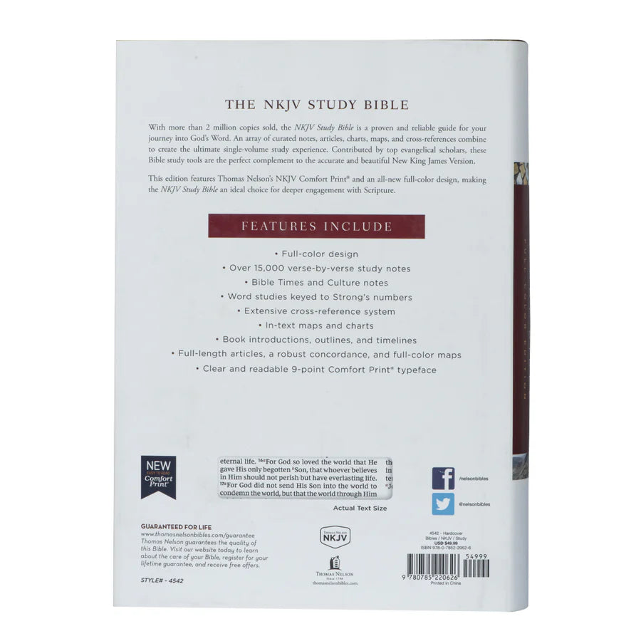 NKJV Hardcover Study Bible