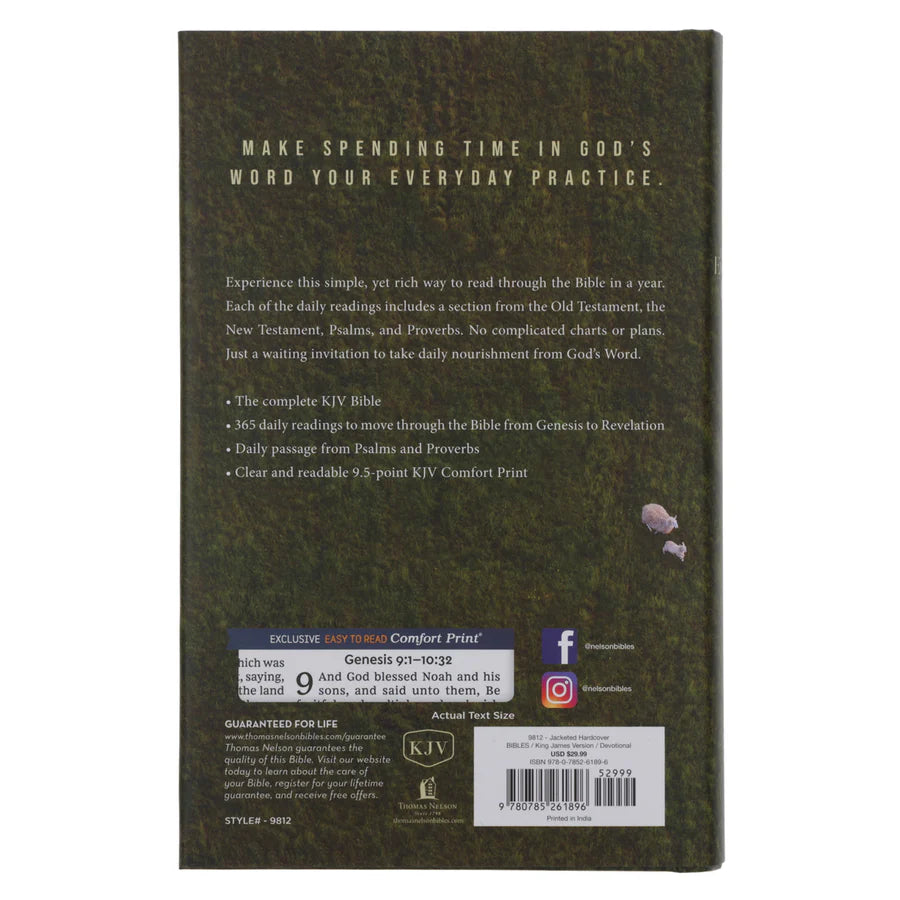 KJV, The Everyday Bible, Hardcover, Red Letter, Comfort Print