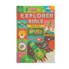 CSB Explorer Bible for Kids, Hardcover, Red Letter, Full-Color Design, Photos, Illustrations, Charts, Videos, Activities, Easy-to-Read Bible Serif Type cover image