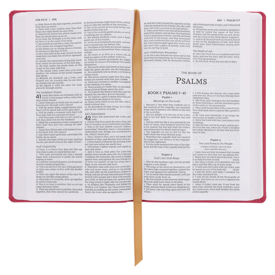 KJV Pink Imitation Leather Value Ultra Thinline Bible Comfort Print