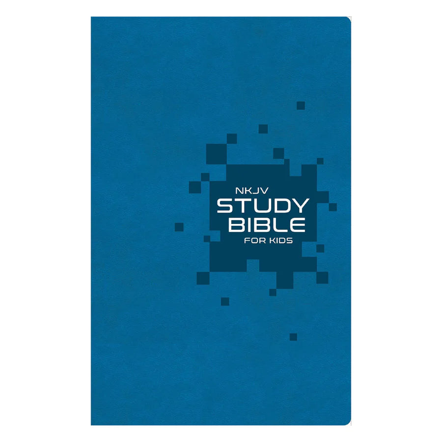 NKJV Study Bible for Kids, Blue Leathersoft