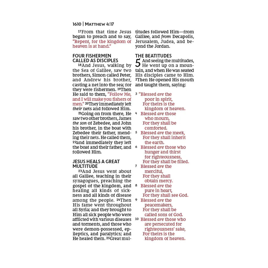 NKJV Giant Print End-of-Verse Reference Bible