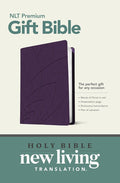 Premium Gift Bible NLT (LeatherLike, Purple Petals, Red Letter) cover image