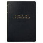 NLV Swart Kunsleer Tematiese Studiebybel Met Duimgrepe