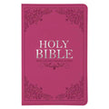 NLT Pink Faux Leather Standard Bible Thumb Indexed With Zip
