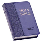 KJV Holy Bible, Mini Pocket Size, Faux Leather Red Letter Edition - Ribbon Marker, King James Version, Purple (KJV Pocket Editions) cover image
