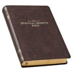 The Spiritual Growth Bible, Study Bible, NLT - New Living Translation Holy Bible, Faux Leather, Walnut Brown (NLT Spiritual Growth Editions) cover image