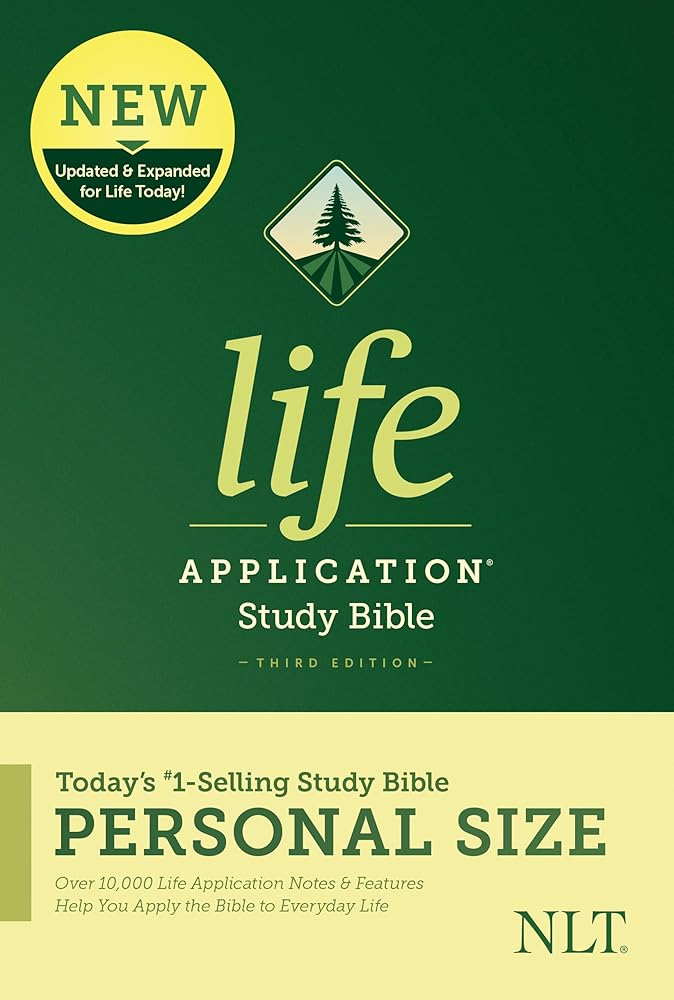 Tyndale NLT Life Application Study Bible, Third Edition, Personal Size (Hardcover) – New Living Translation Bible, Personal Sized Study Bible to Carry with you Every Day cover image
