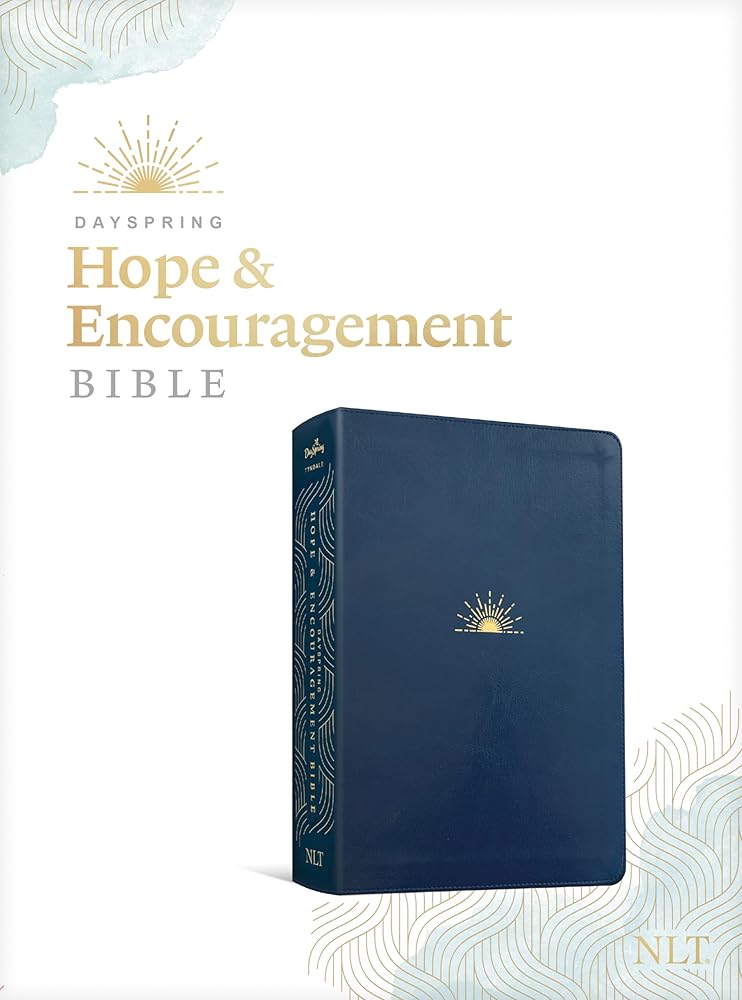 NLT Dayspring Hope & Encouragement Bible (Leatherlike, Navy Blue) cover image