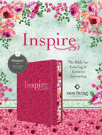 Inspire Bible NLT, Filament Enabled (Hardcover LeatherLike, Pink Peony): The Bible for Coloring & Creative Journaling cover image