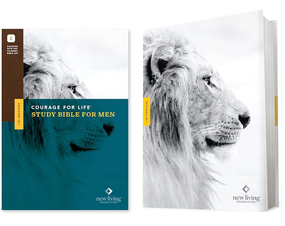 NLT Courage For Life Study Bible for Men, Filament Enabled (Hardcover) cover image
