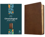 NLT One Year Chronological Study Bible (LeatherLike, Rustic Brown) cover image