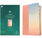 NLT Student Life Application Study Bible, Filament Enabled (LeatherLike, Ombre Pink, Red Letter) cover image