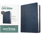 Premium Gift Bible NLT, Filament Enabled (LeatherLike, Blue Cross, Red Letter) cover image
