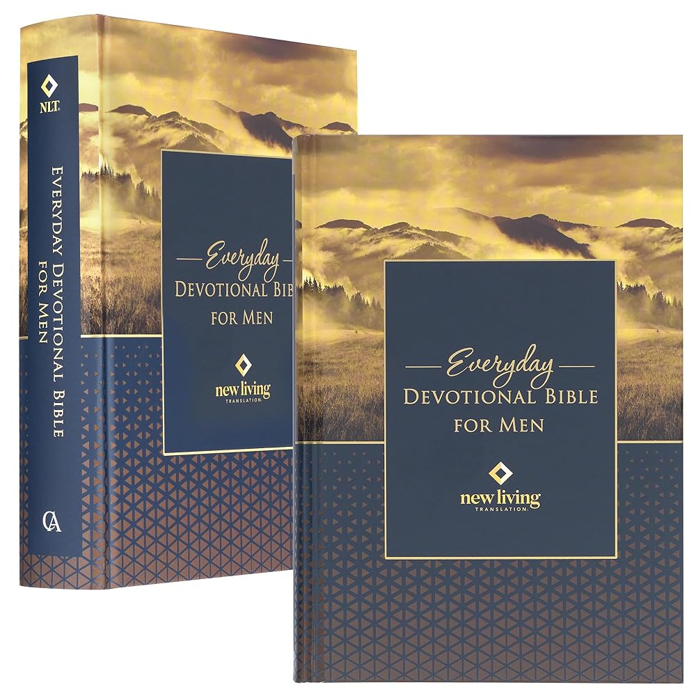 NLT Holy Bible Everyday Devotional Bible for Men New Living Translation cover image